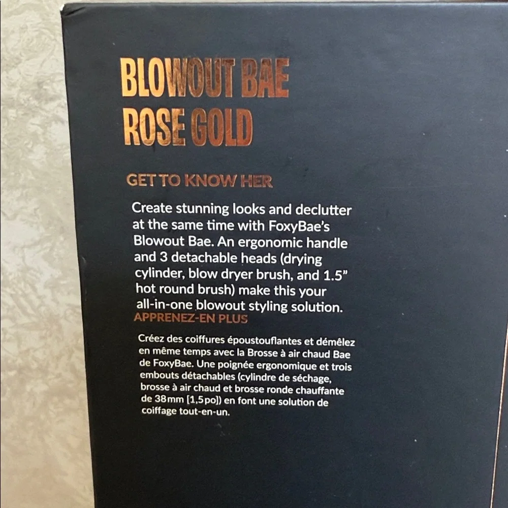 FoxyBae Blow Out Bae Rose Gold Hair Styling Set. Ceramic tourmaline.